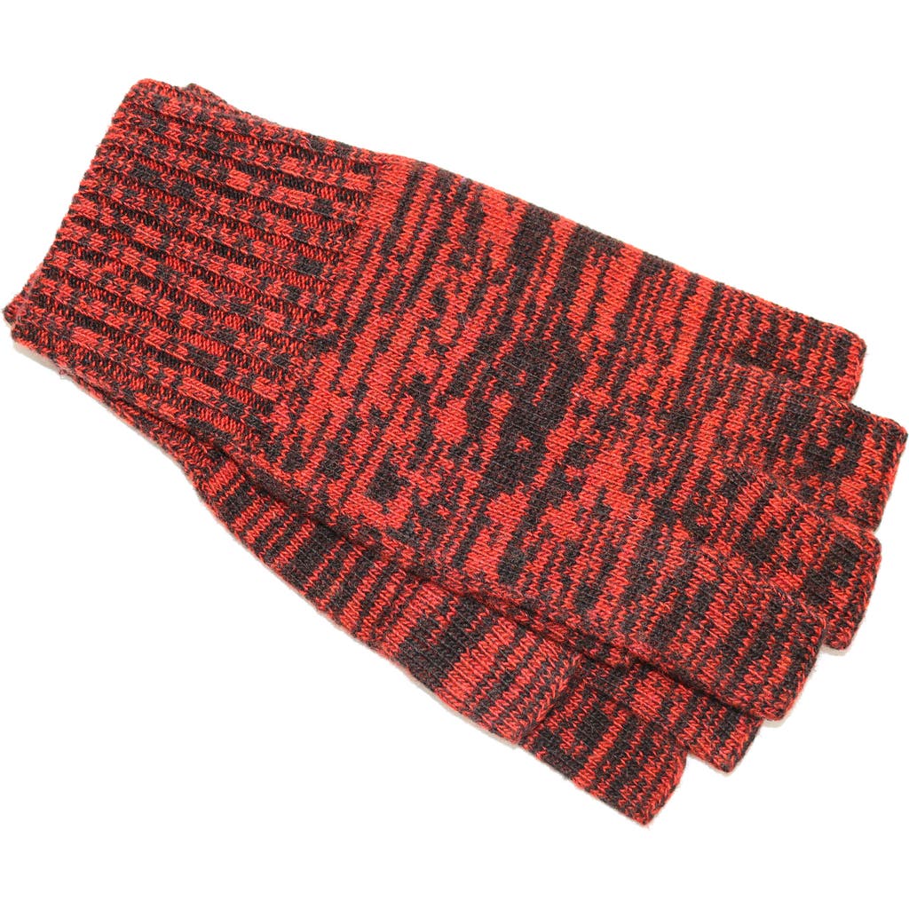 Shop Portolano Fingerless Tweed Gloves In Cinnamon/dark Brown
