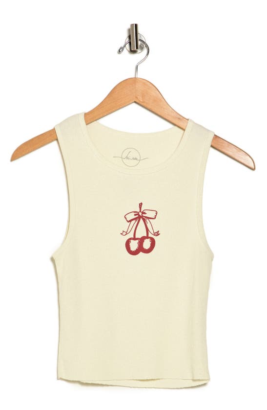 Shop Hi Res Cherry Bow Graphic Tank In Washed Marshmallow