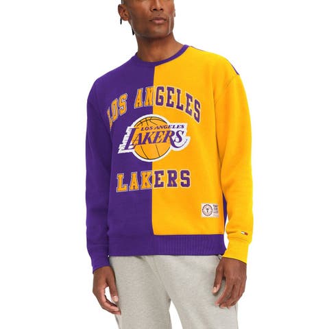 Magic Johnson Los Angeles Lakers Mitchell & Ness Big & Tall Name & Number  Short Sleeve Hoodie - Purple/Gold