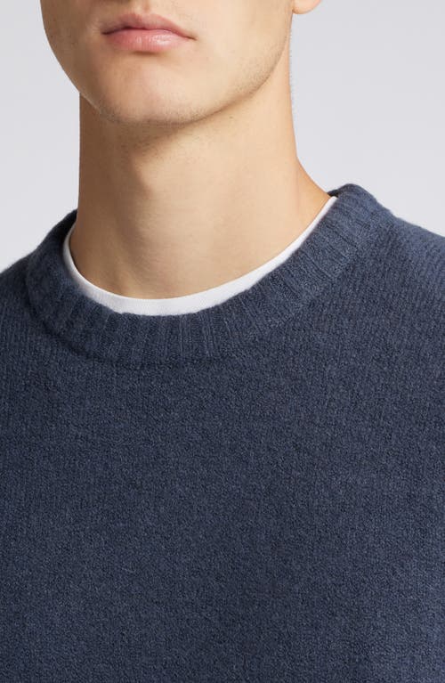 Shop Treasure & Bond Soft Texture Crewneck Sweater In Navy India Ink