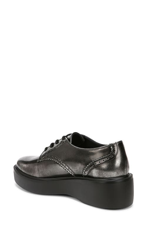 Shop Naturalizer Obtain Platform Wedge Derby In Black/dark Silver