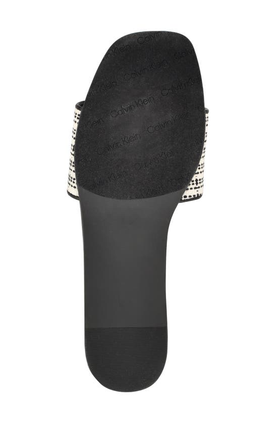 Calvin Klein Yides Womens Logo Textured Slide Sandals In Black01