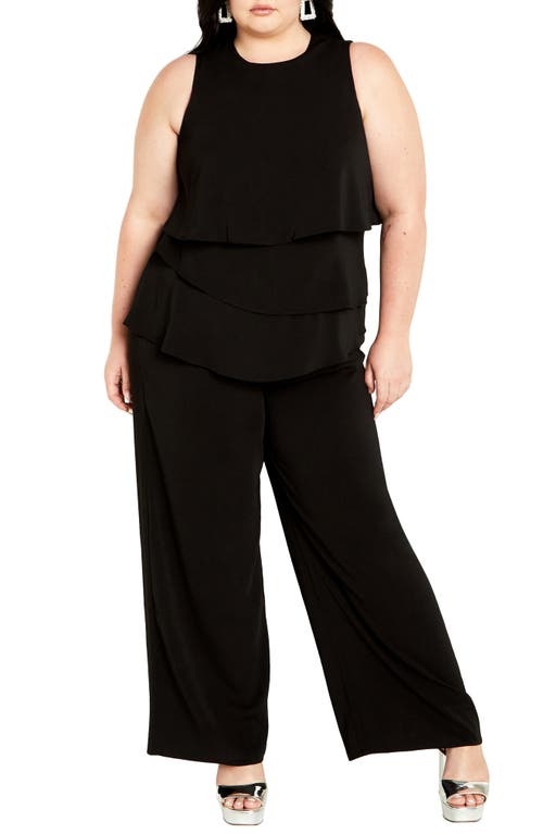 City Chic Alexis Sleeveless Wide Leg Jumpsuit at