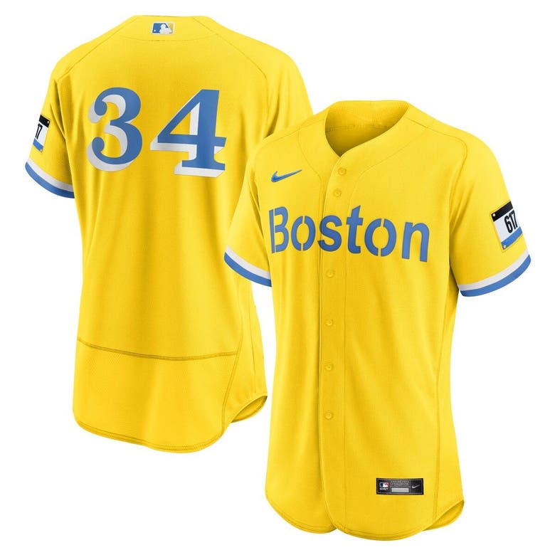 Nike David Ortiz Gold Boston Red Sox City Connect Authentic Player Jersey