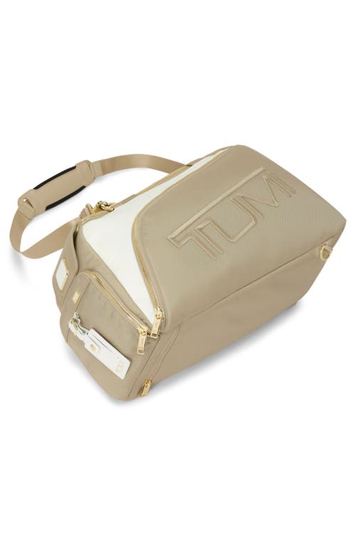 Shop Tumi Golf Duffle Bag In Off White/tan