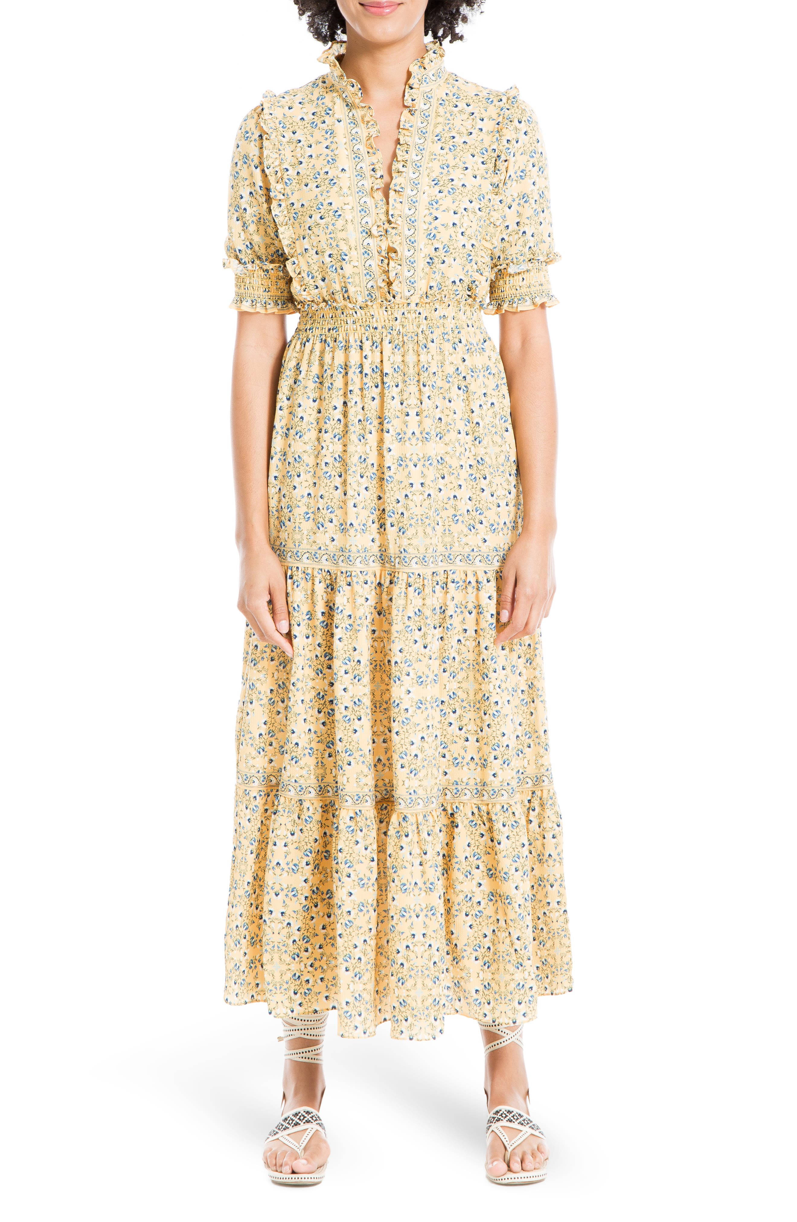 nordstrom yellow maxi dress