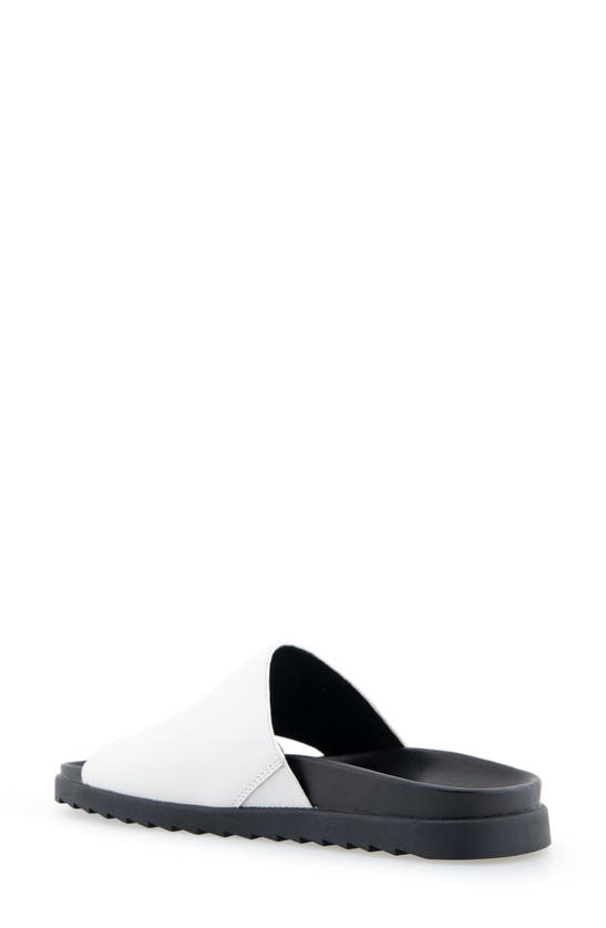 Shop Aerosoles Laurel Slide Sandal In White Leather