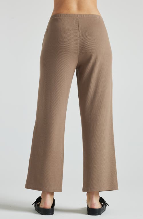 Shop Losano Serene Rib Relaxed Pant In Pine Bark