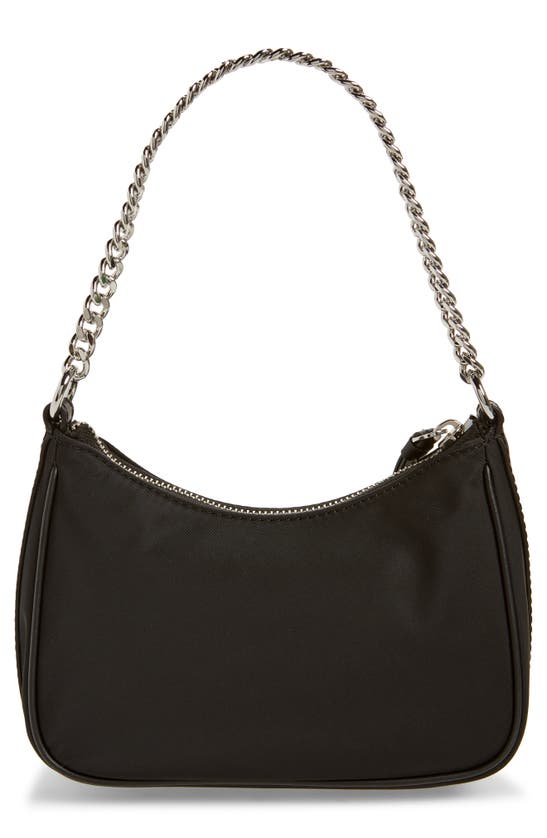 Michael Kors Jet Set Charm Small Shoulder Bag In Nylon Gabardine In Black
