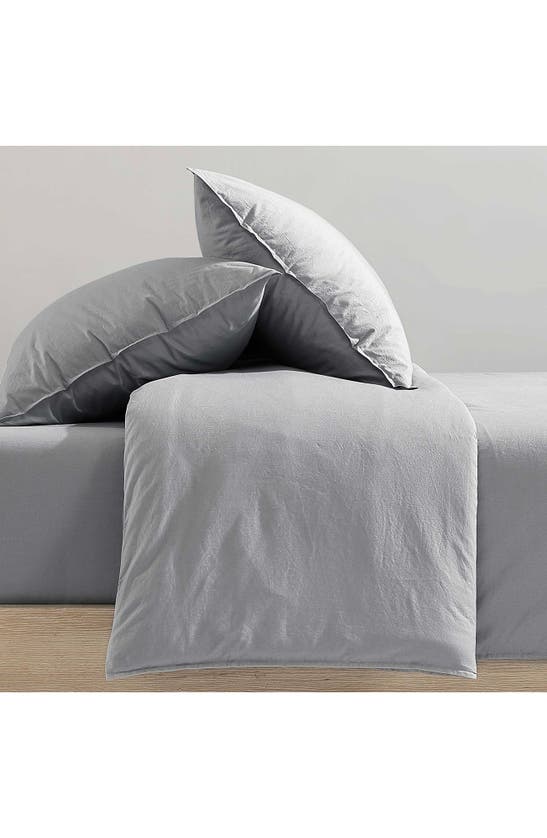 Shop Calvin Klein Washed Percale Duvet & Shams Set In Light Grey