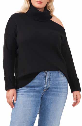 Turtleneck sweater with 2025 one shoulder cut out