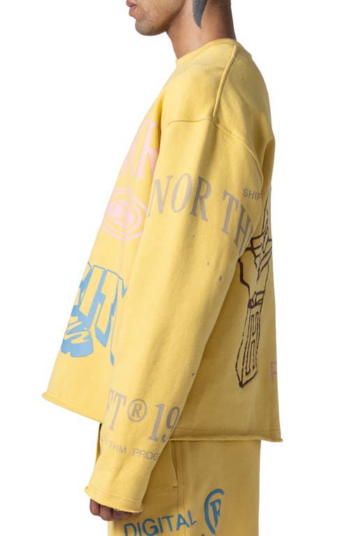 Shop Honor The Gift Studio Oversize Graphic Sweatshirt In Yellow