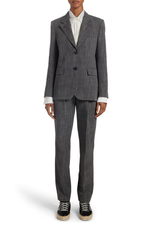 Golden Goose Wool-blend Blazer In Grey/white