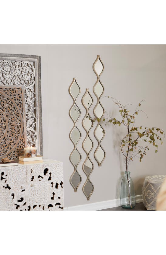 Vivian Lune Home Geometric Slim Wall Mirror In Silver