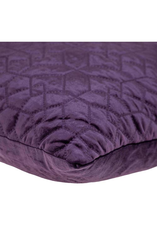 Parkland Collection Sora Quilted Throw Pillow In Purple