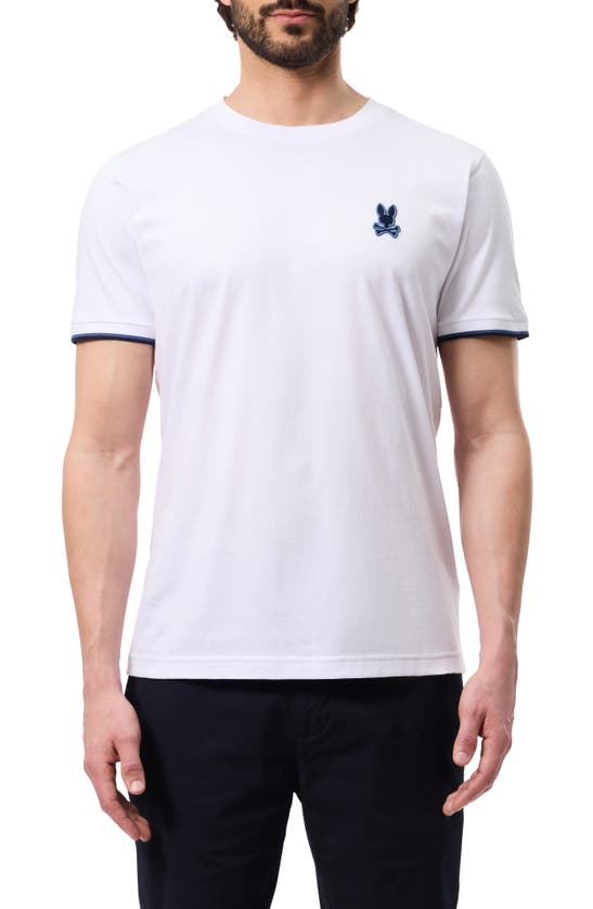 Shop Psycho Bunny Houston Cotton T-shirt In White