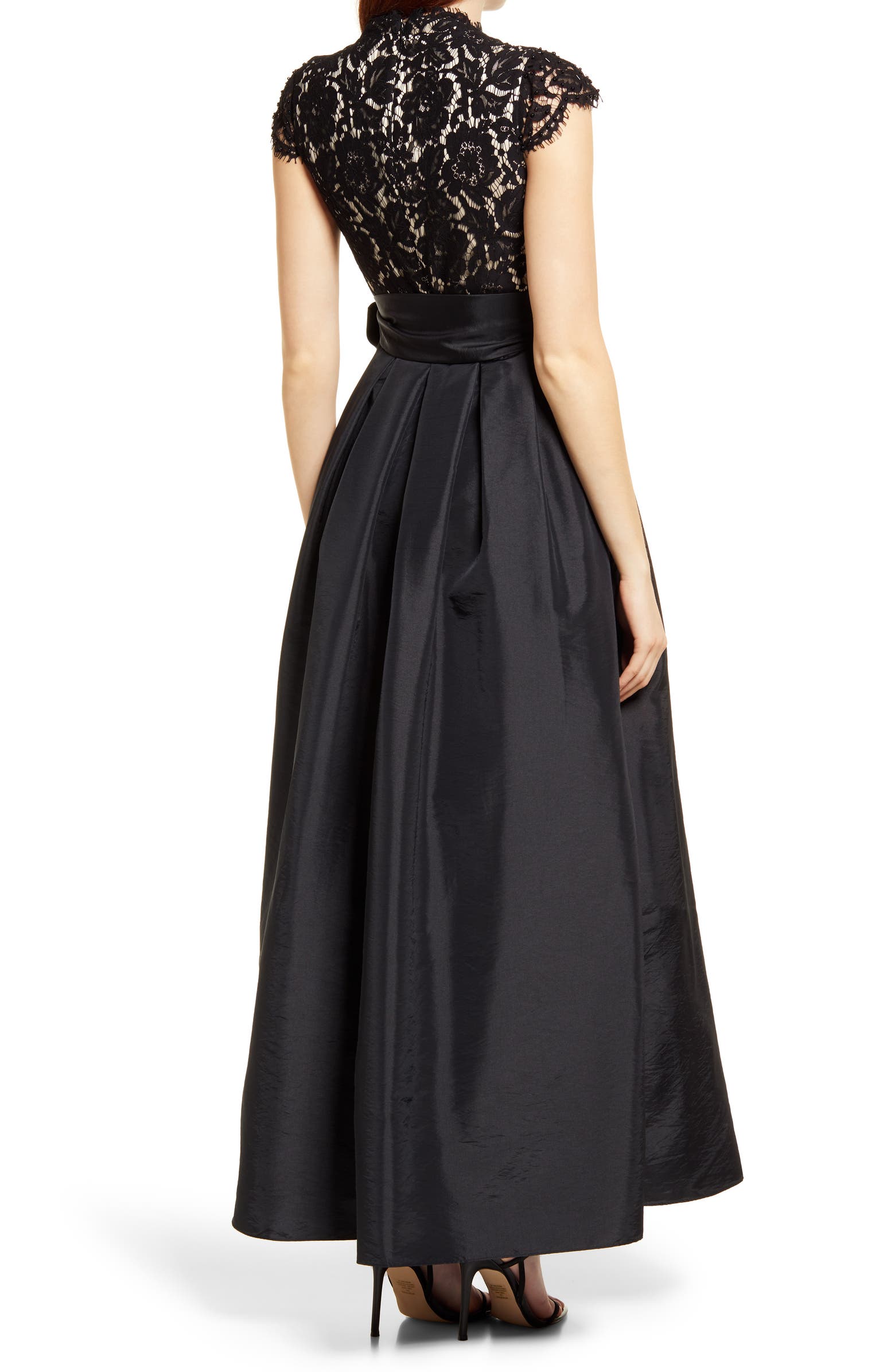 Eliza J Lace Bodice Mixed Media Gown | Nordstrom