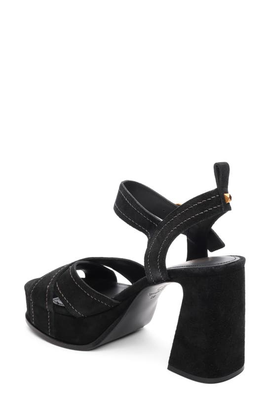 Shop Ash Melany Ankle Strap Platform Sandal In Black