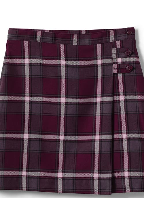 LANDS' END LANDS' END SCHOOL UNIFORM GIRLS PLAID A-LINE SKIRT BELOW THE KNEE