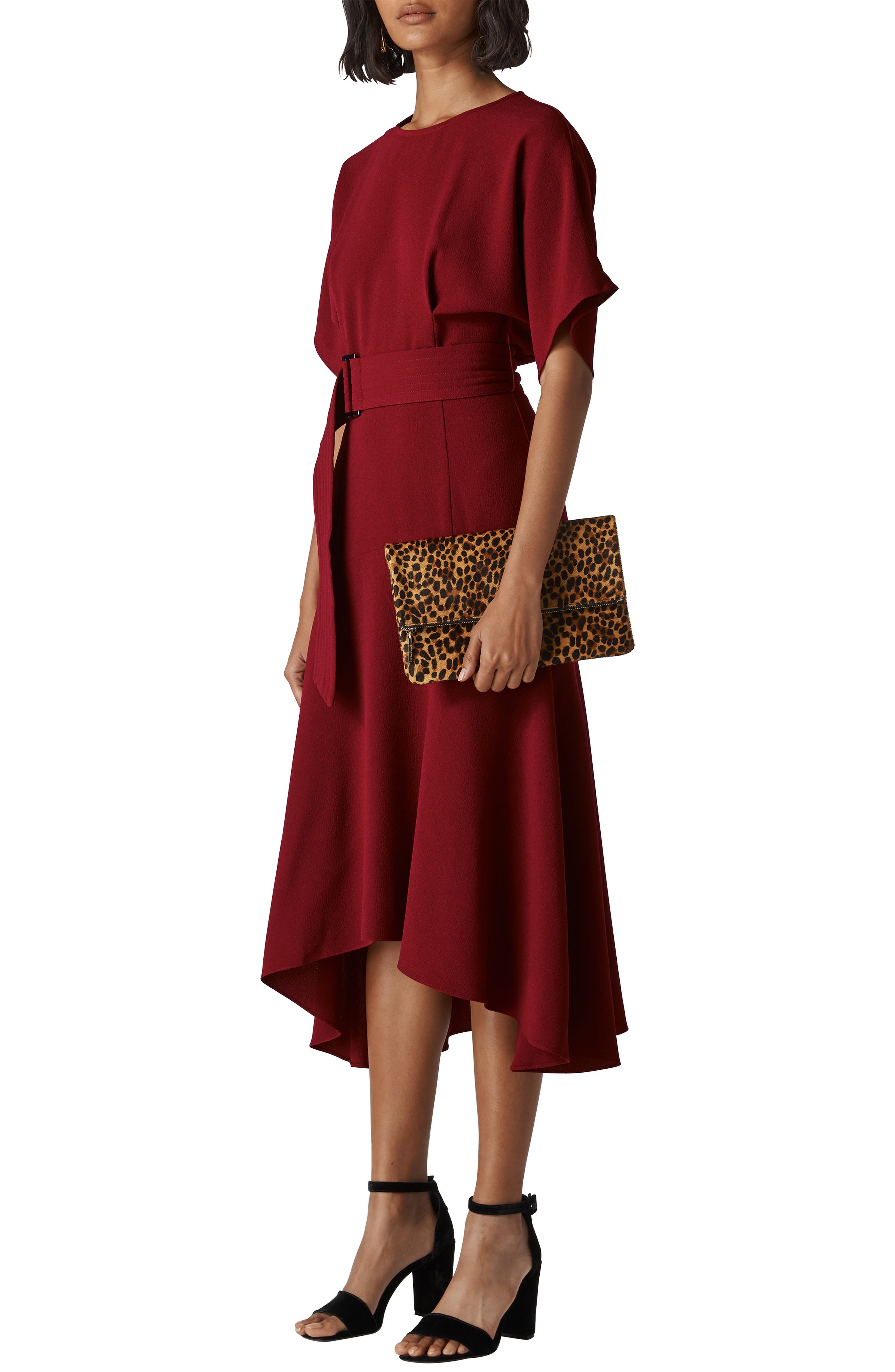 whistles belted midi dress