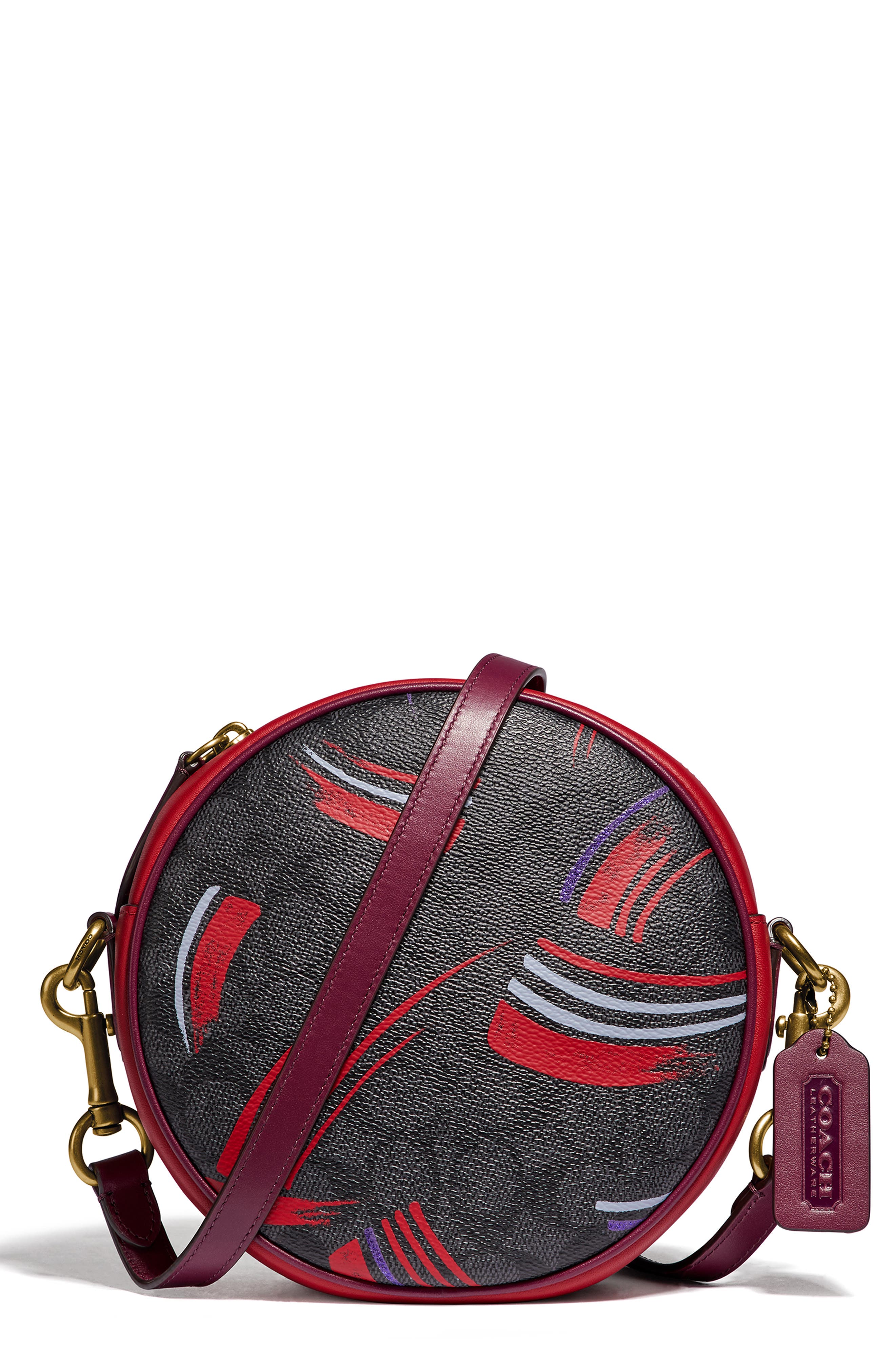 coach signature rainbow circle crossbody bag