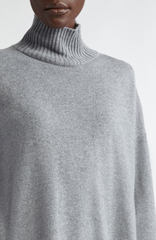 Shop Lafayette 148 New York Mélange Cashmere Sweater In Nickel Melange