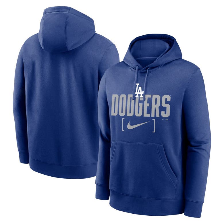 Shop Nike Royal Los Angeles Dodgers Club Slack Pullover Hoodie