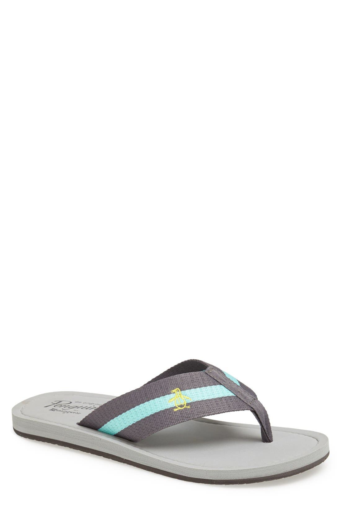 original penguin mens flip flops