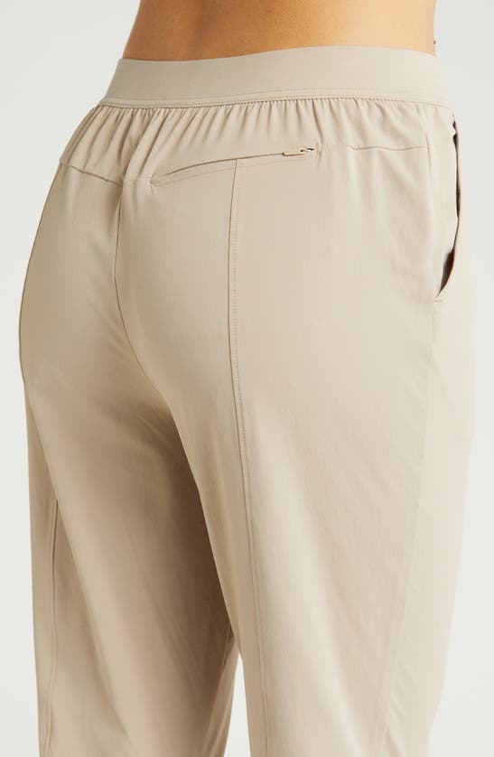 Zella Vantage High Waist Ankle Pants In Tan Thread