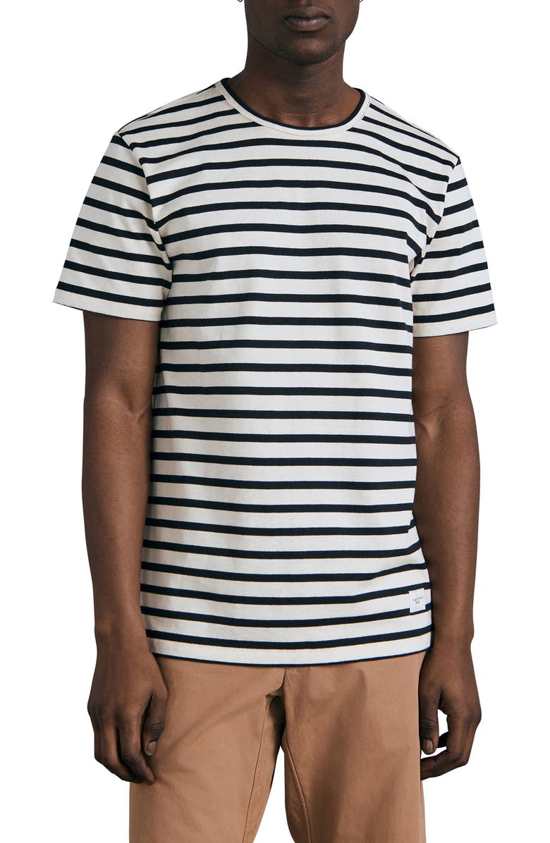Rag & bone Breton Stripe Cotton Crewneck T-Shirt