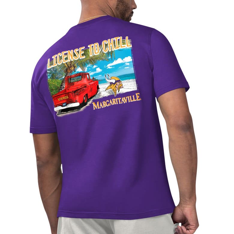 Shop Margaritaville Purple Minnesota Vikings Licensed To Chill T-shirt
