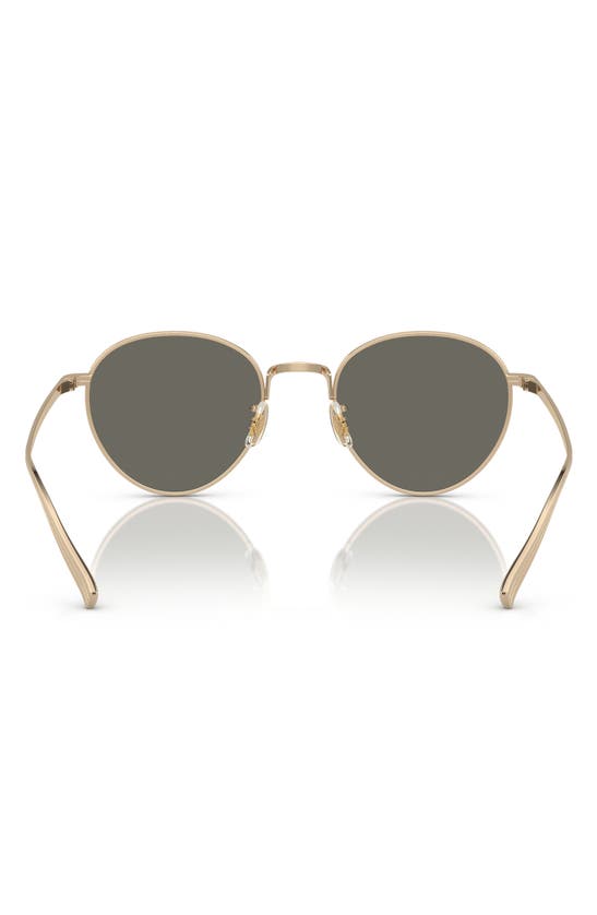 Shop Oliver Peoples Rhydian 49mm Round Sunglasses In Gold