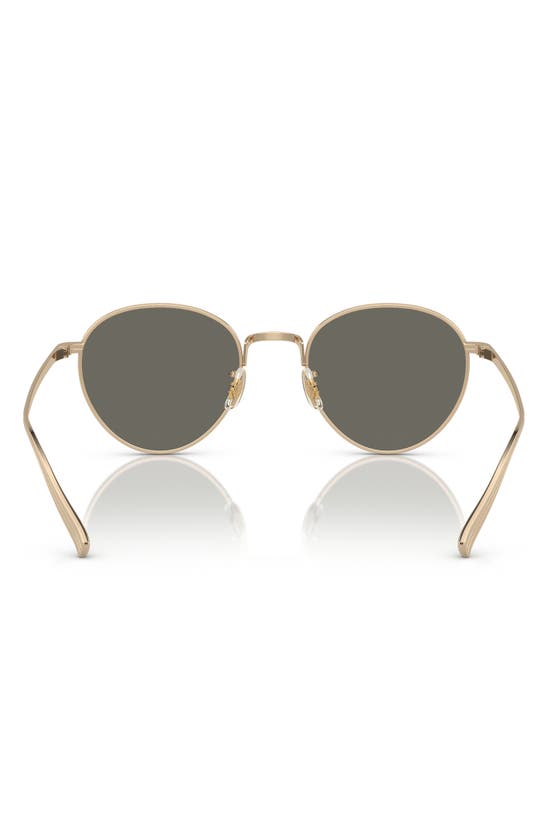 Oliver Peoples Rhydian 49mm Round Sunglasses In Gold