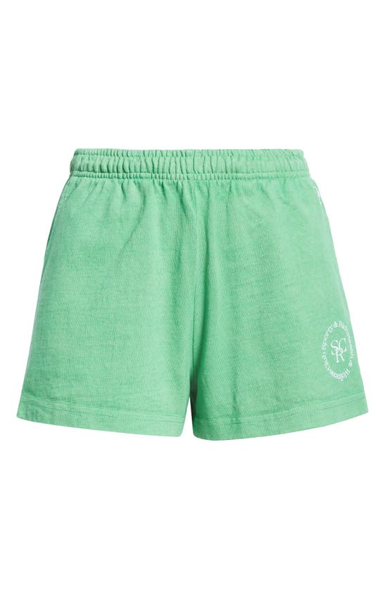 Shop Sporty And Rich Sporty & Rich Disco High Waist Shorts In Verde