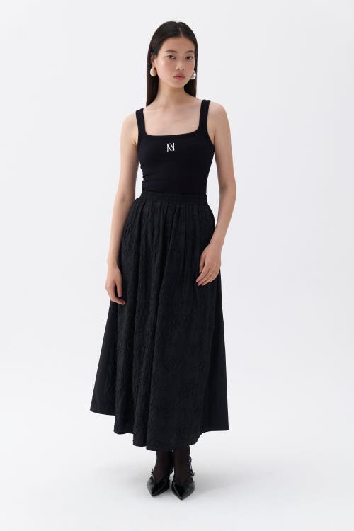 Shop Nocturne Beaded Maxi Skirt In Black