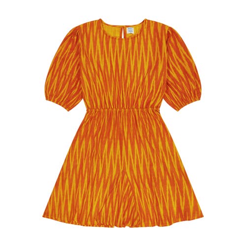 Shop Mer St. Barth Gigi Mini Peplum Hem Dress In Sunset Ikat