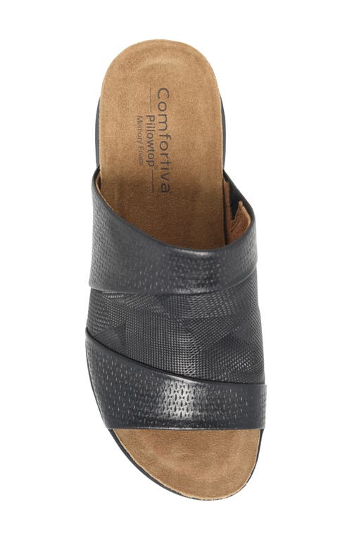 Shop Comfortiva Smithie Wedge Sandal In Black