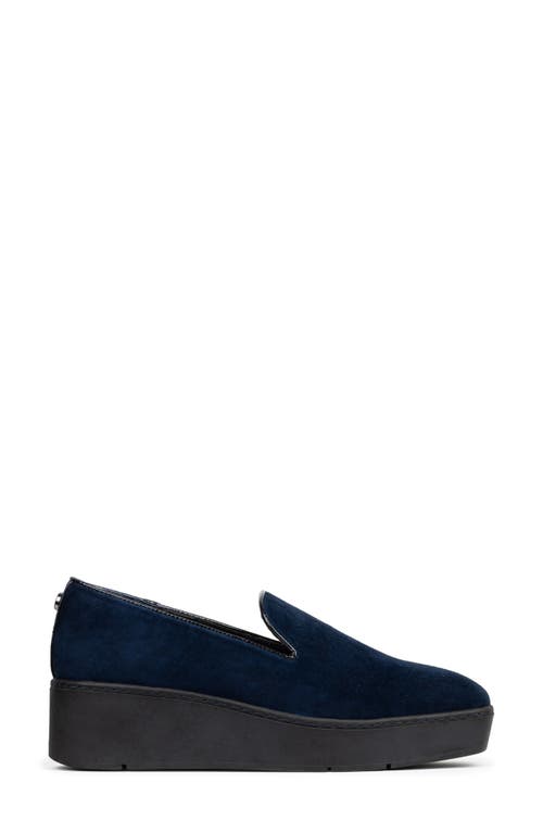 Shop Donald Pliner Loafer Wedge In Navy