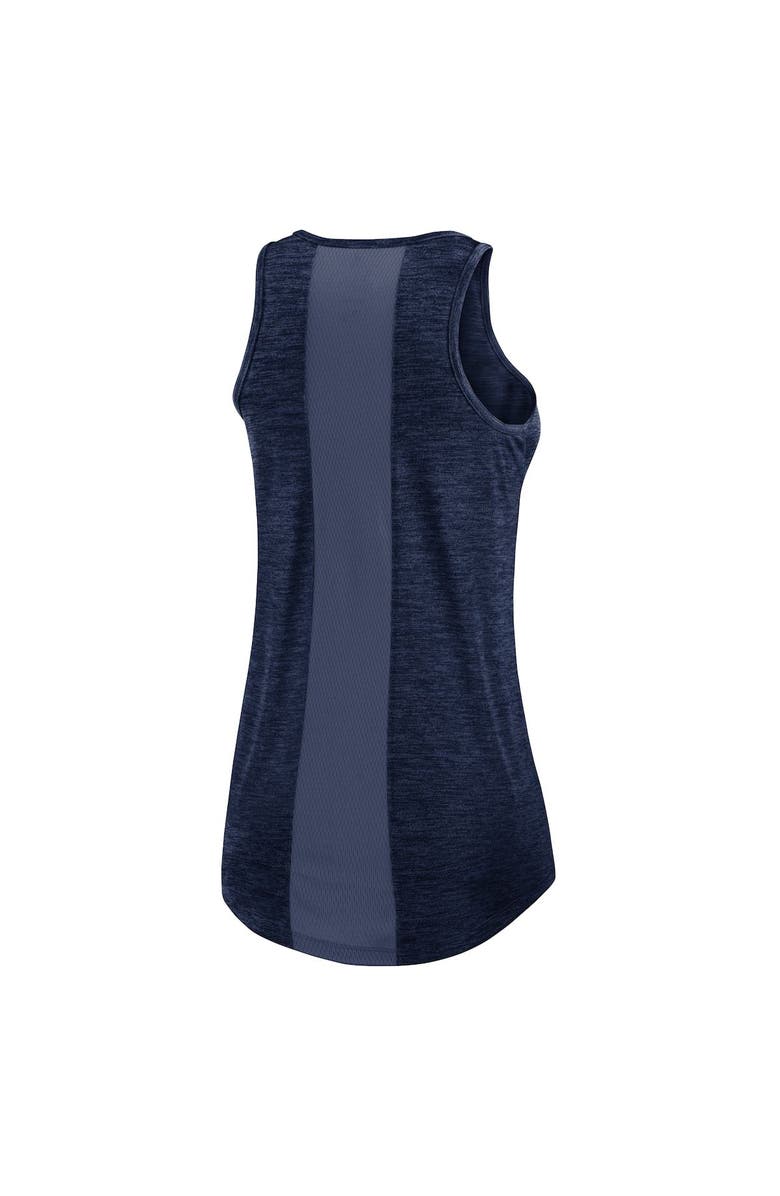 Women's Nike Navy Boston Red Sox Logo Fade High Neck Performance Tank Top