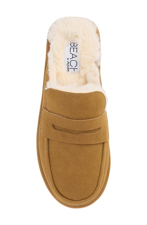 Shop Coconuts By Matisse Stowe Faux Fur Platform Loafer Mule In Chestnut