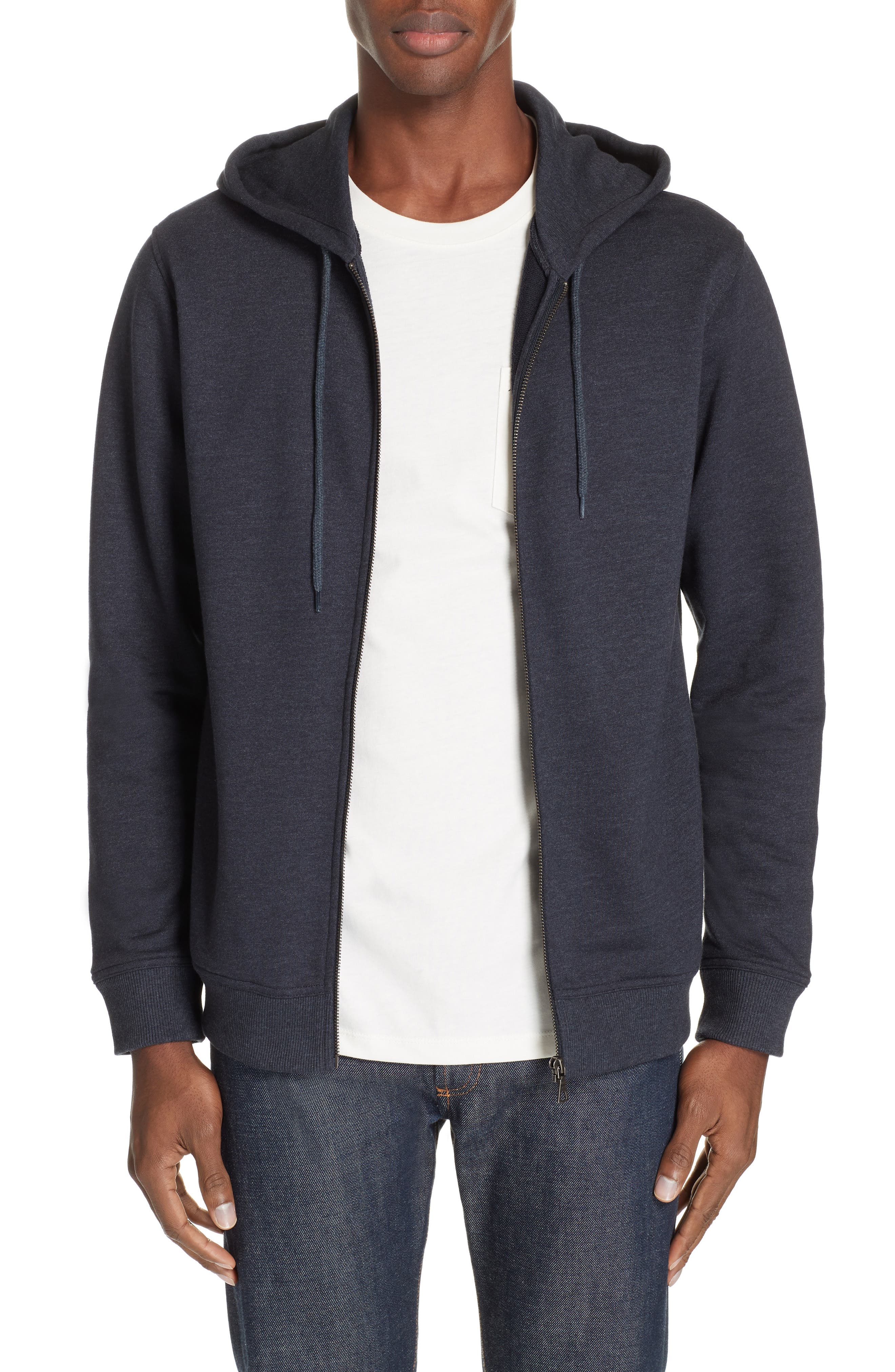 noah zip front hoodie