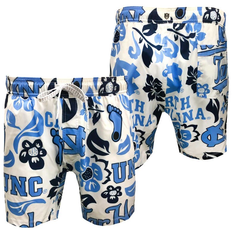 Shop Wes & Willy Youth  White North Carolina Tar Heels Allover Print Vault Tech Swim Trunks