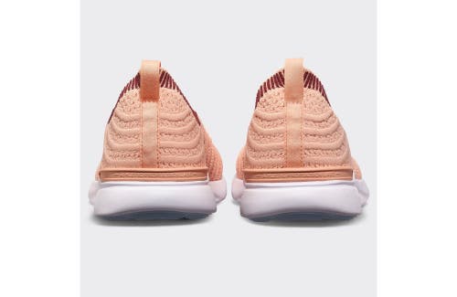 Shop Apl Athletic Propulsion Labs Techloom Wave Sneakers In Blush/burgundy/ribbed