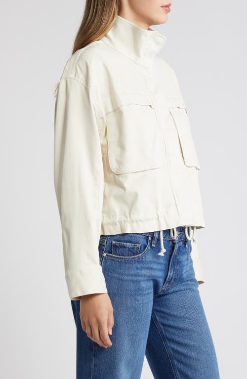 Shop Caslonr Caslon(r) Crop Utility Jacket In Ivory Pristine