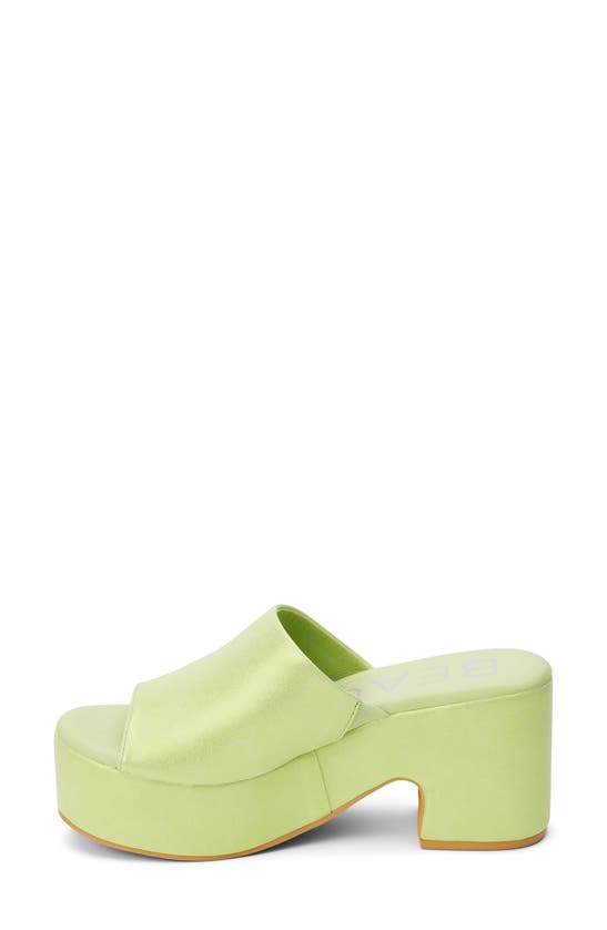 Shop Coconuts By Matisse Terry Platform Sandal In Lime Frost Metallic