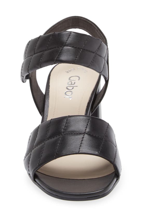 GABOR GABOR QUILTED BLOCK HEEL SANDAL