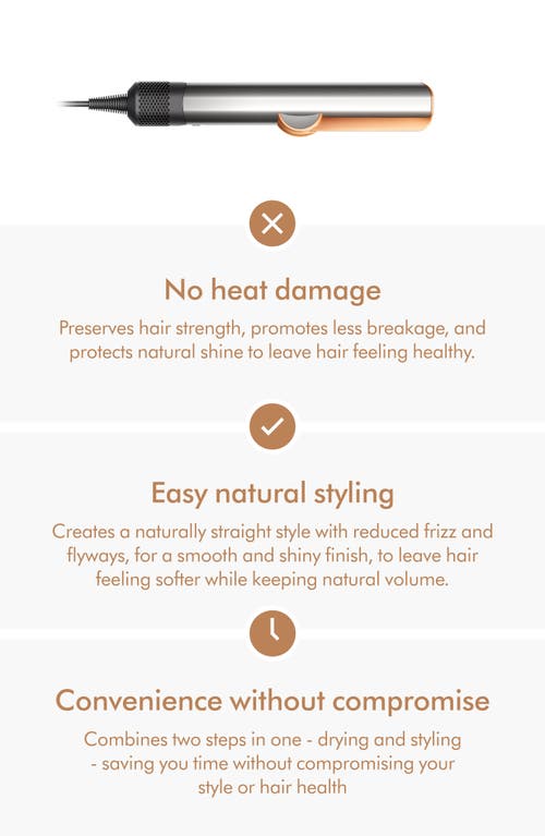 Dyson Airstrait Straightener In Nickel/copper