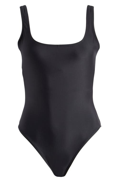 Good American Modern One-Piece Swimsuit in Black001
