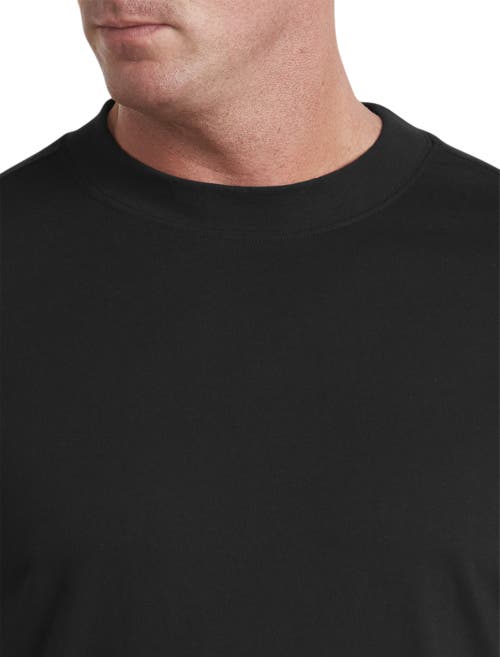 Harbor Bay By Dxl Moisture-wicking Long-sleeve Shirt In Black