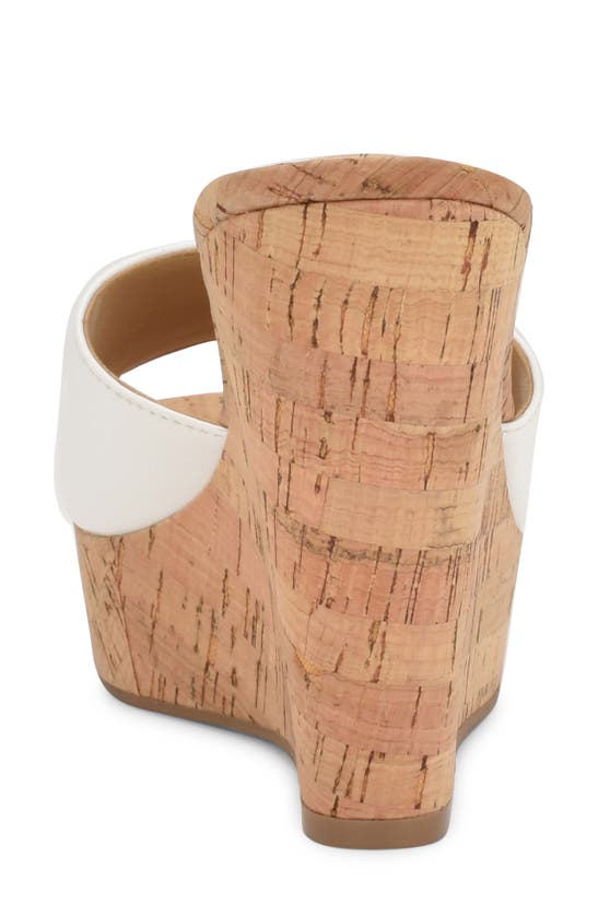 Nine West Herden Platform Wedge Sandal In White